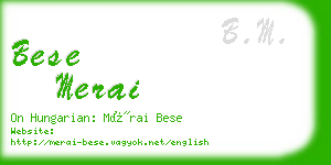 bese merai business card